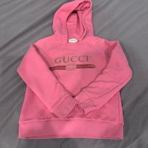 Pink Gucci kids hoodie gently worn